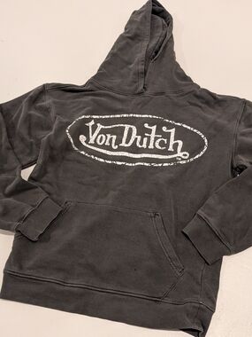 Von Dutch Black Graphic Logo Hoodie
